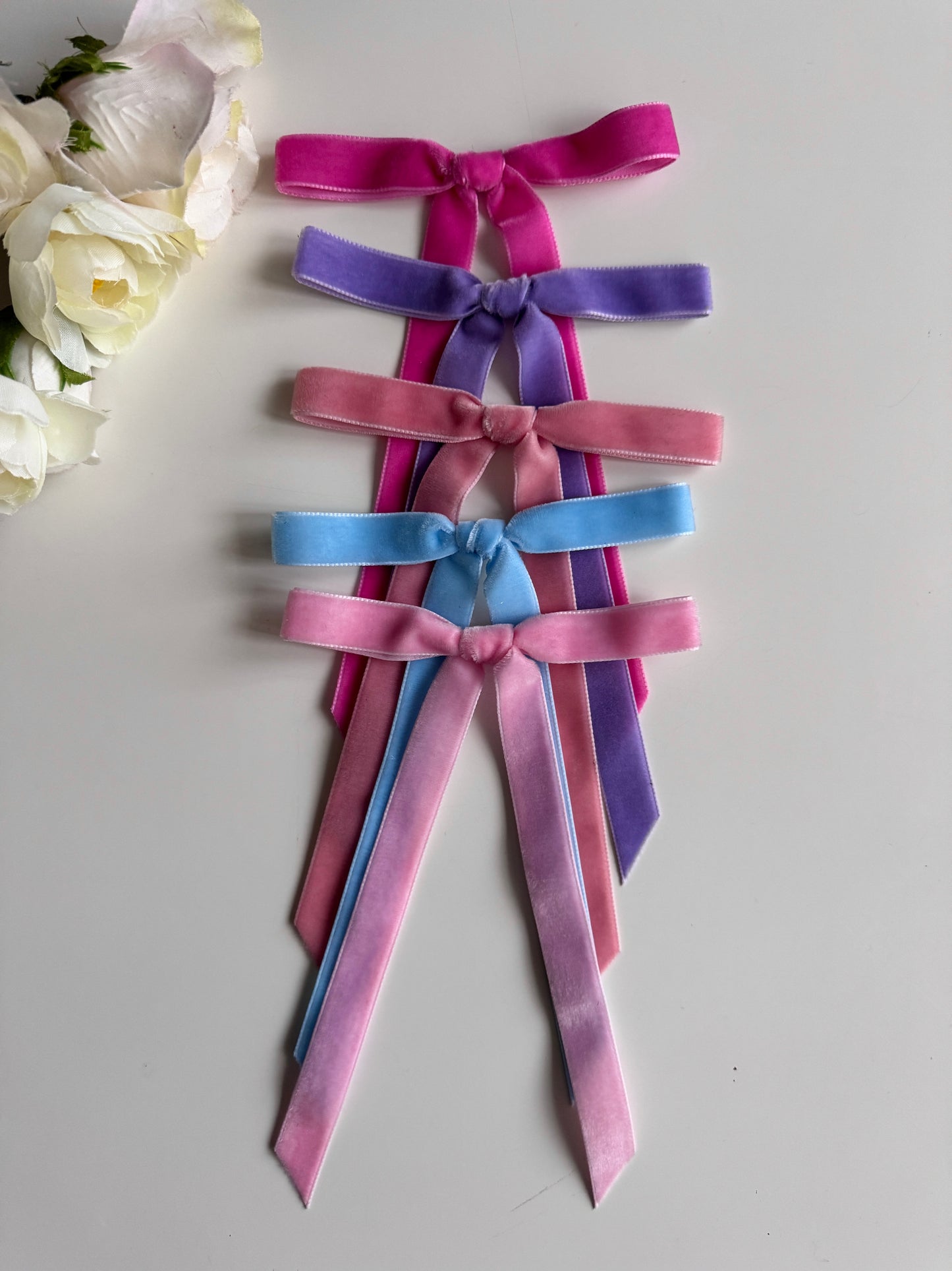 Caura Velvet Long Tail Bow - Spring Collection