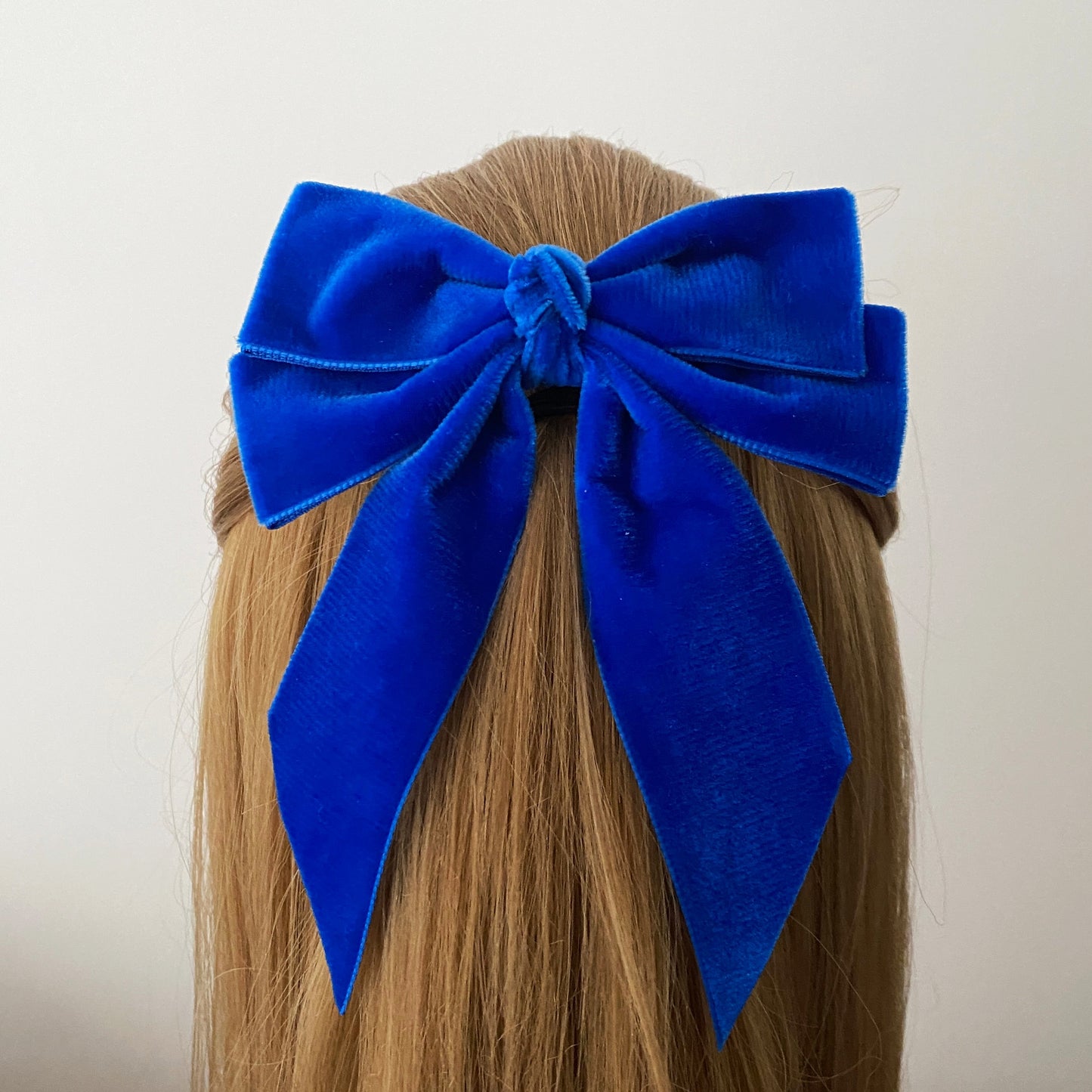 AYIDA Short Tail Velvet Bow - Royal Blue