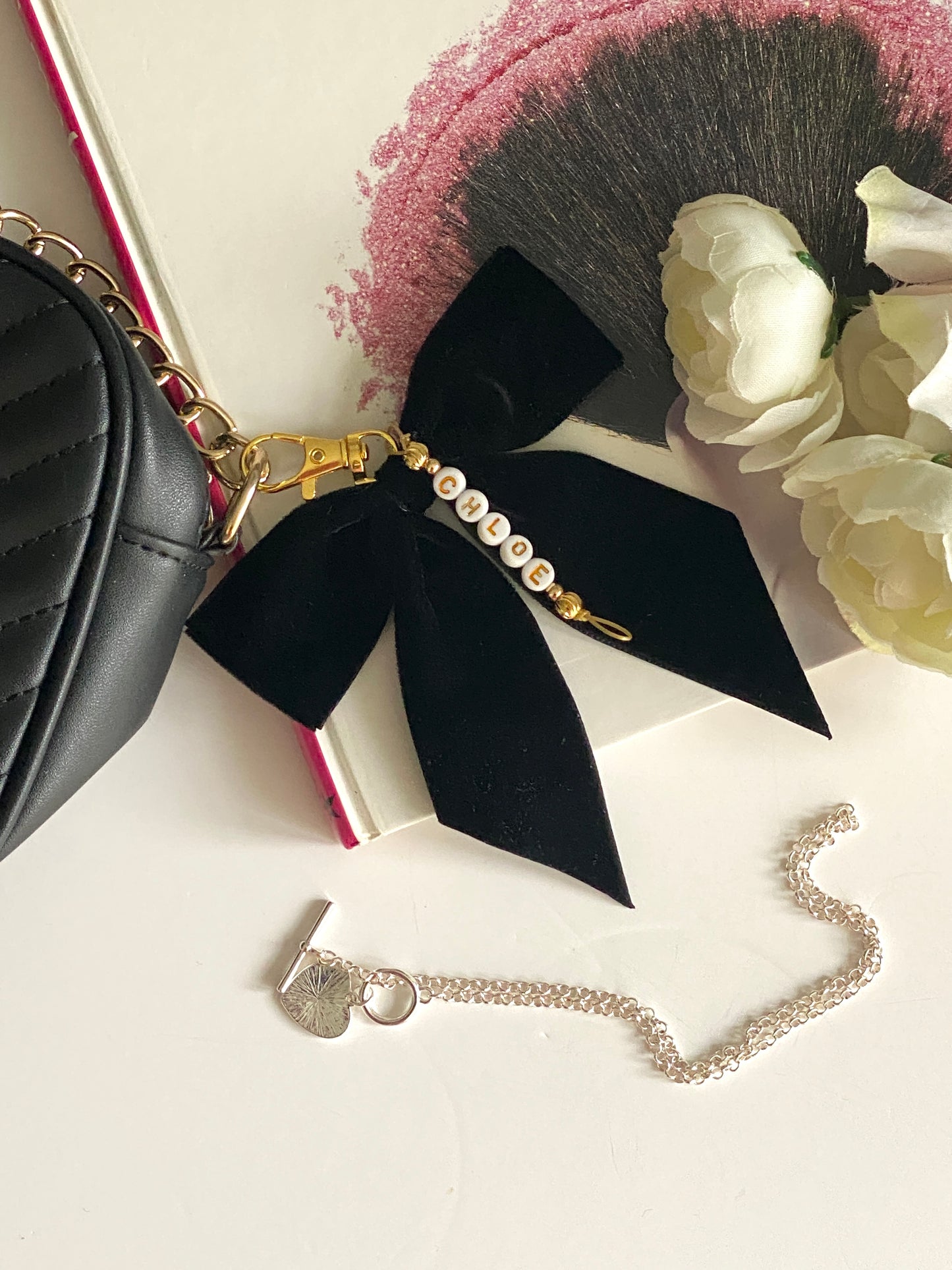 Personalised Bag Bow Keyring