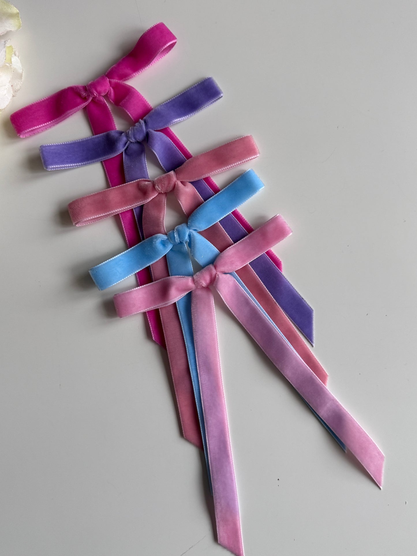 Caura Velvet Long Tail Bow - Spring Collection