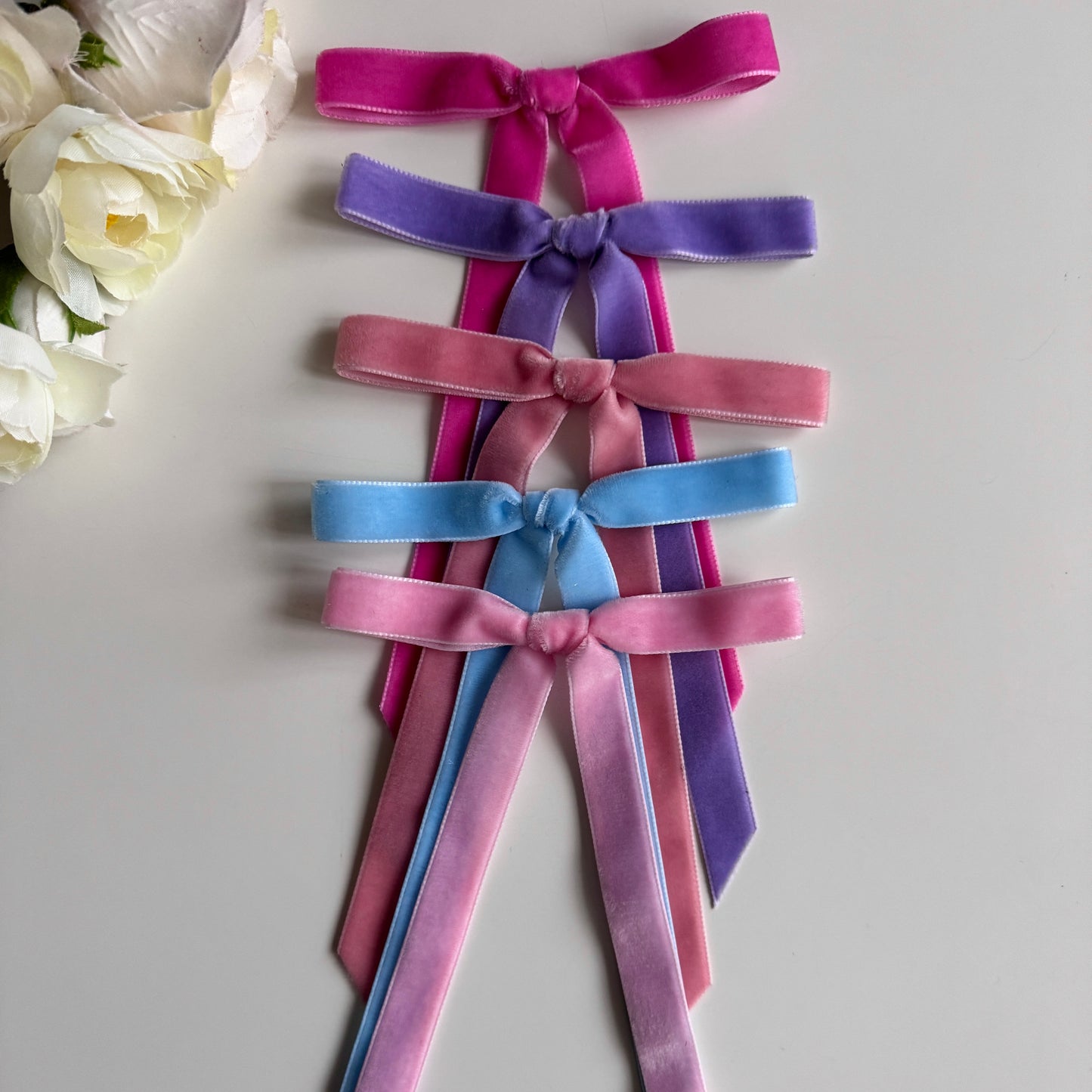 Caura Velvet Long Tail Bow - Spring Collection