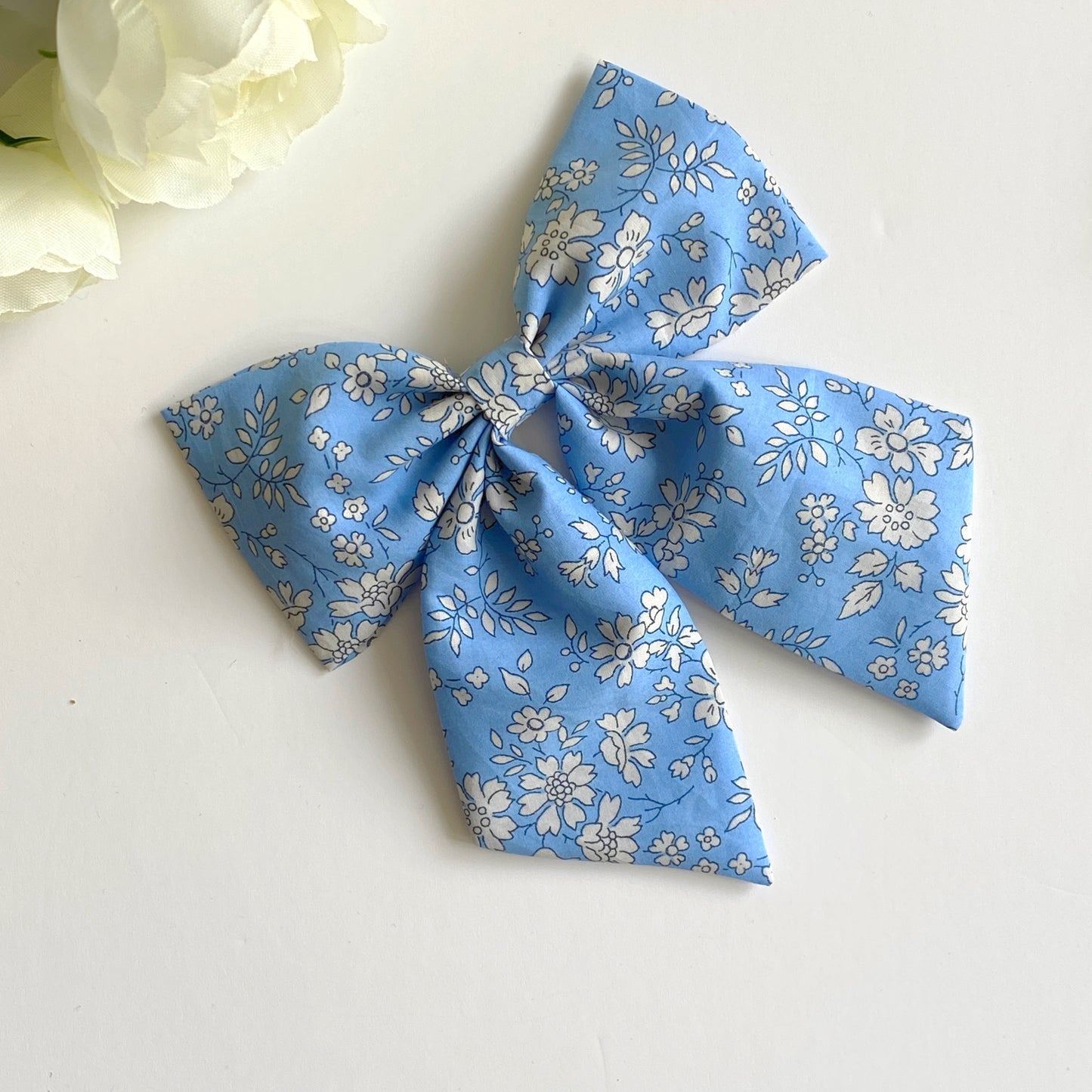 Liberty Sailor Bow Clip - Capel Blue