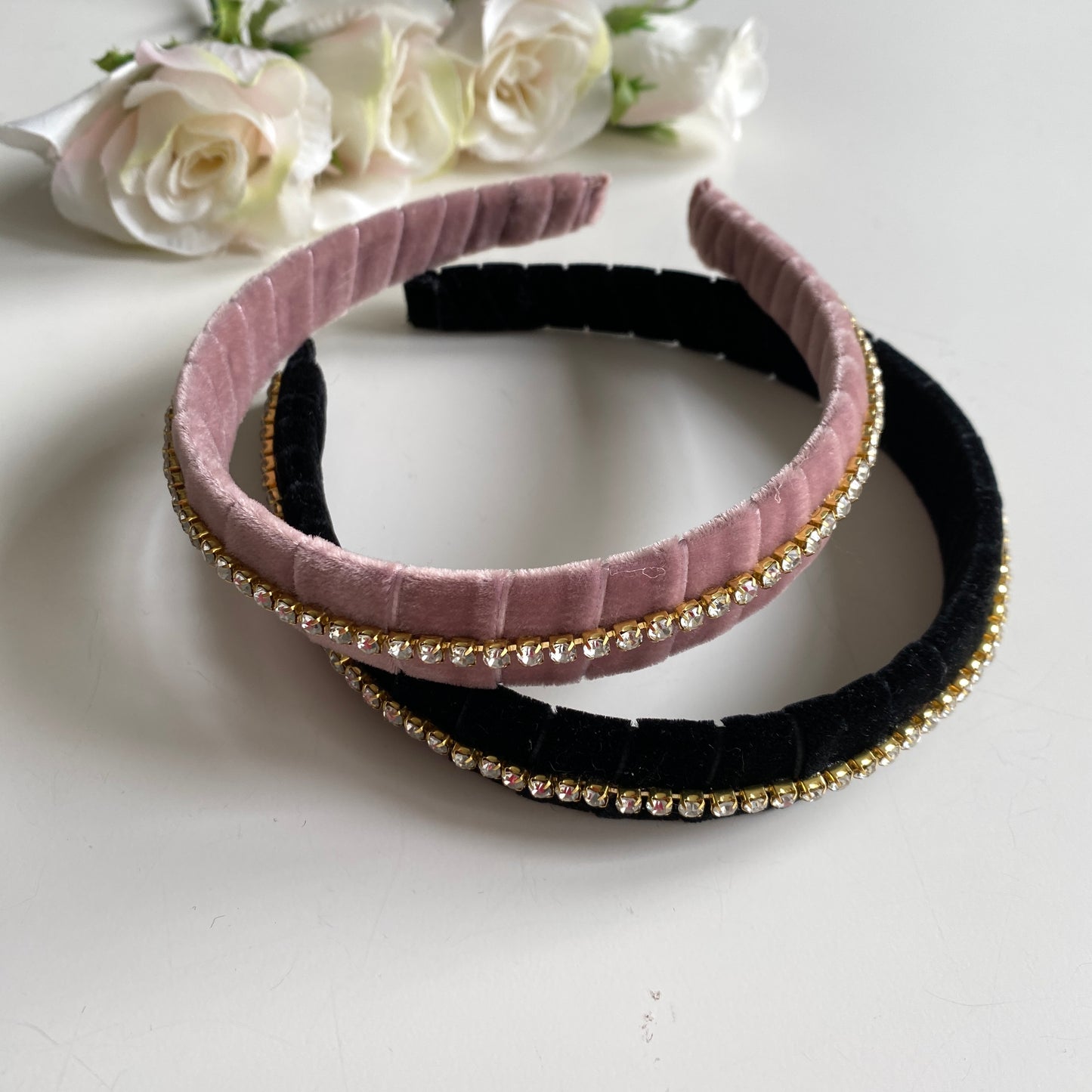 VALINTENA - Velvet Headbands With Crystals