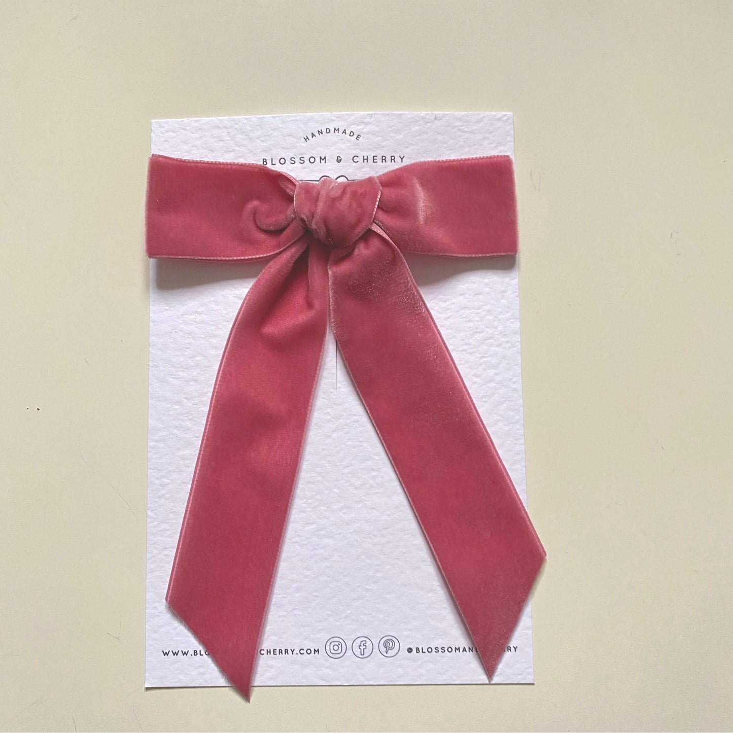 CHARLEEN Velvet Bow - Rose