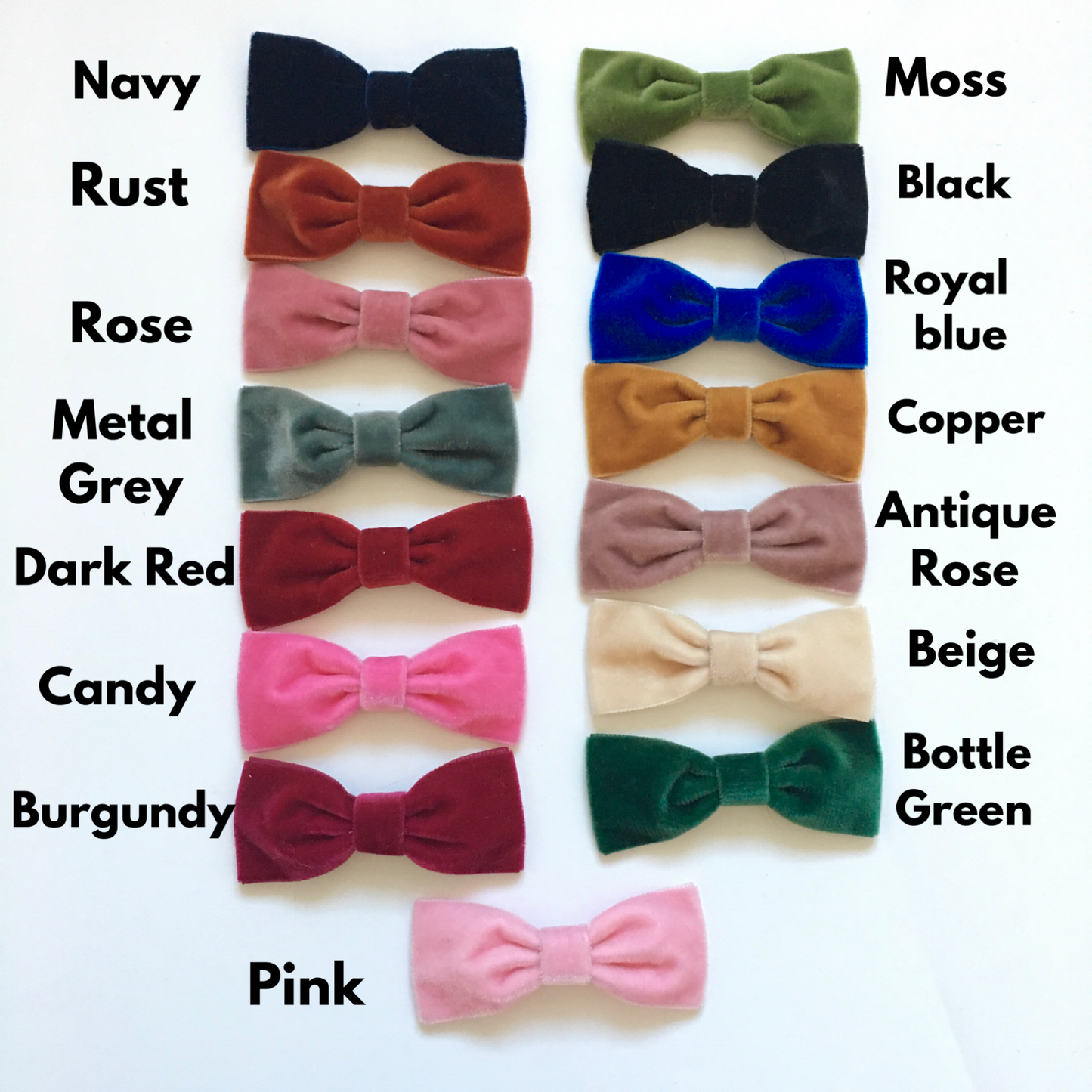 MIYA Velvet Pinch Bow || Headband, Clip, Hair Tie