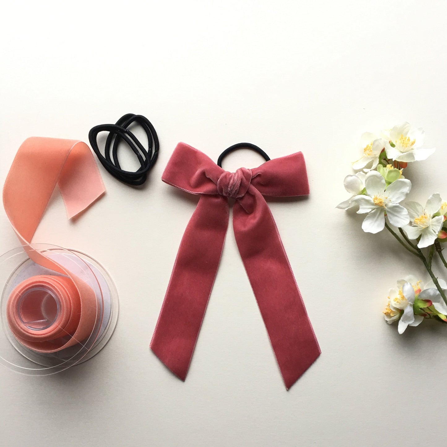 CHARLEEN Velvet Bow - Rose
