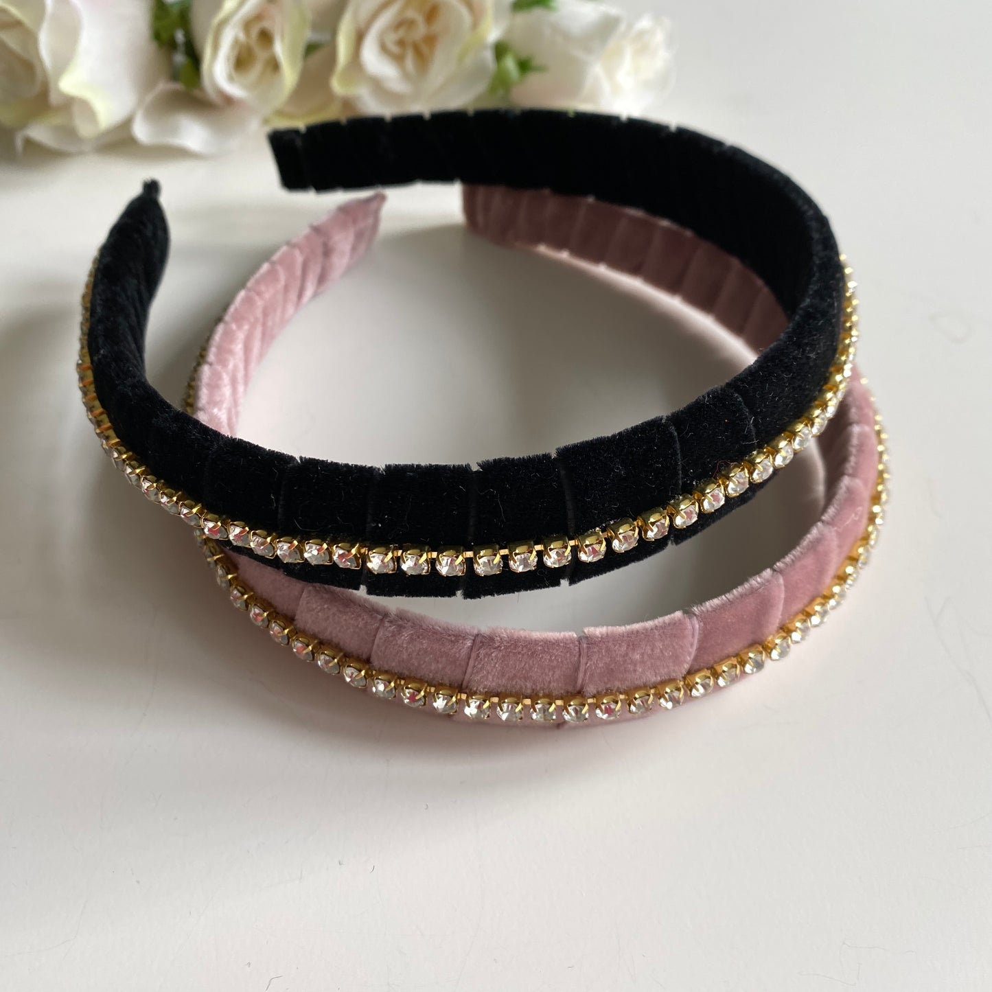 VALINTENA - Velvet Headbands With Crystals