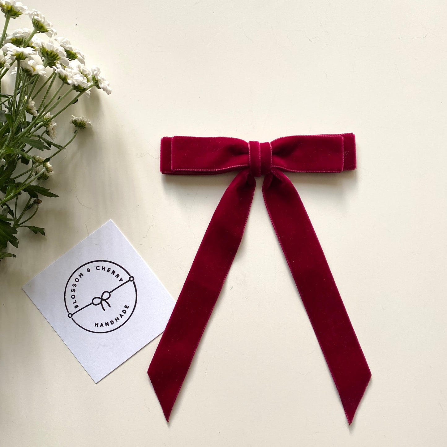 EVAI Midi Double Velvet Long Tail Bow