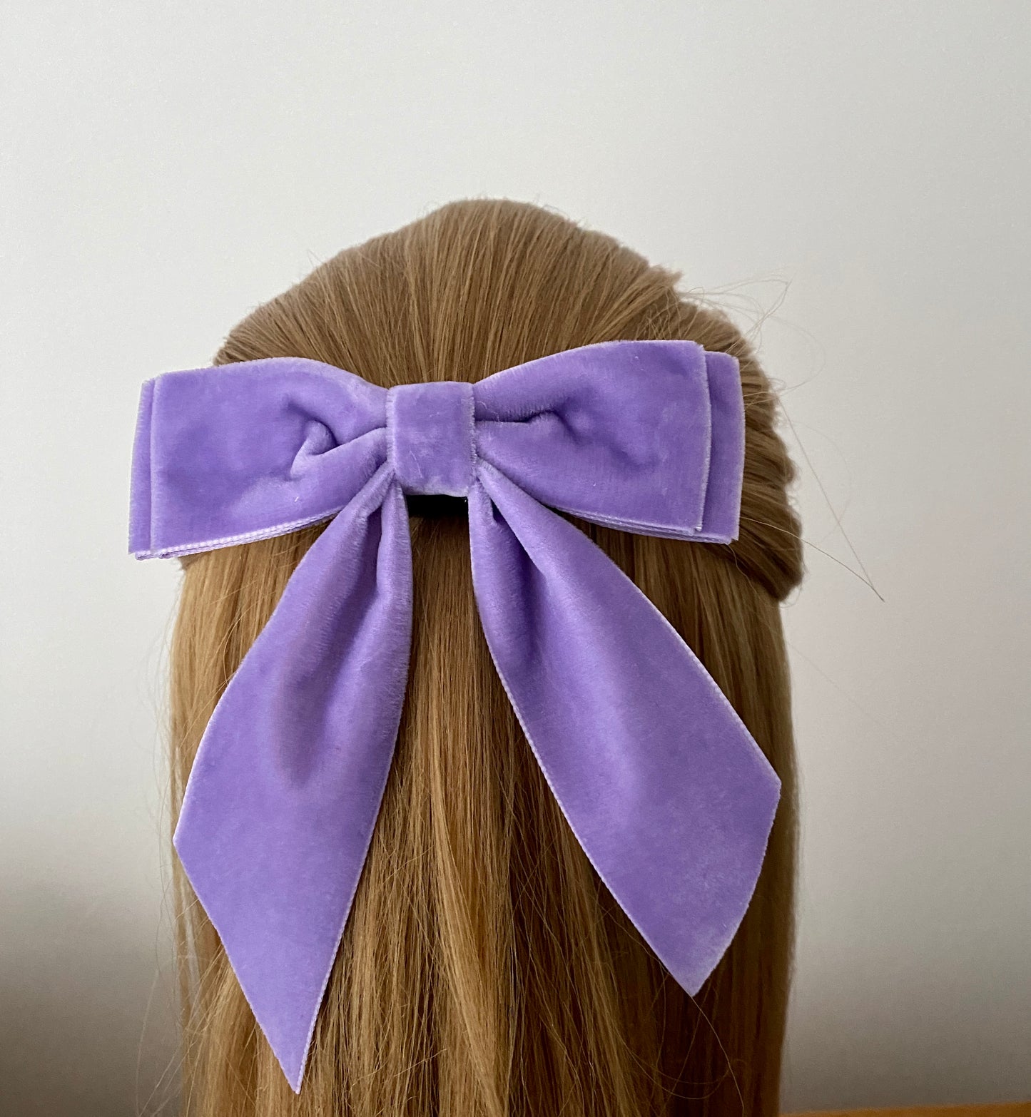 CHLOI Velvet Short Tail Bow - Lilac