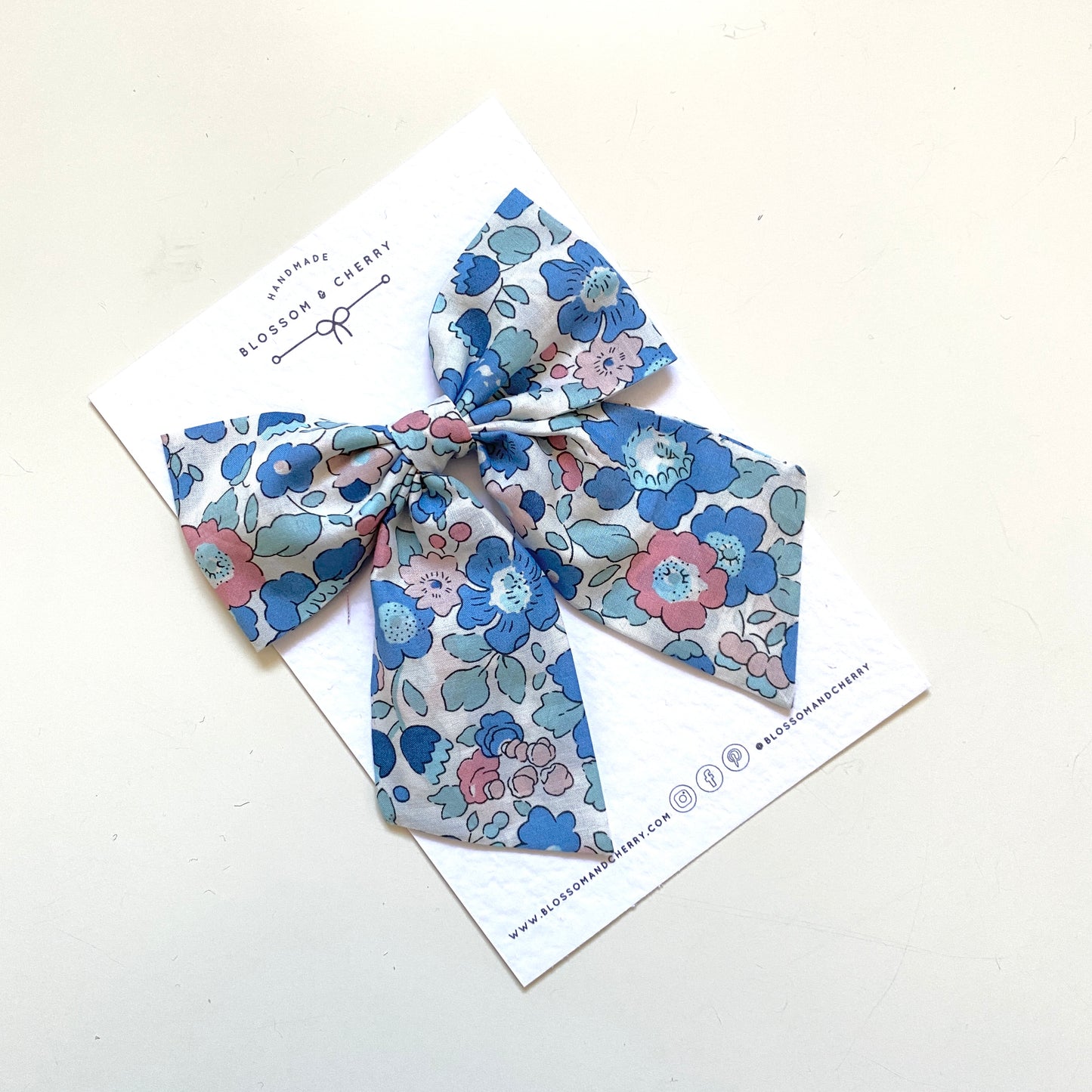 Liberty Sailor Bow Clip - Betsy Ann Blue