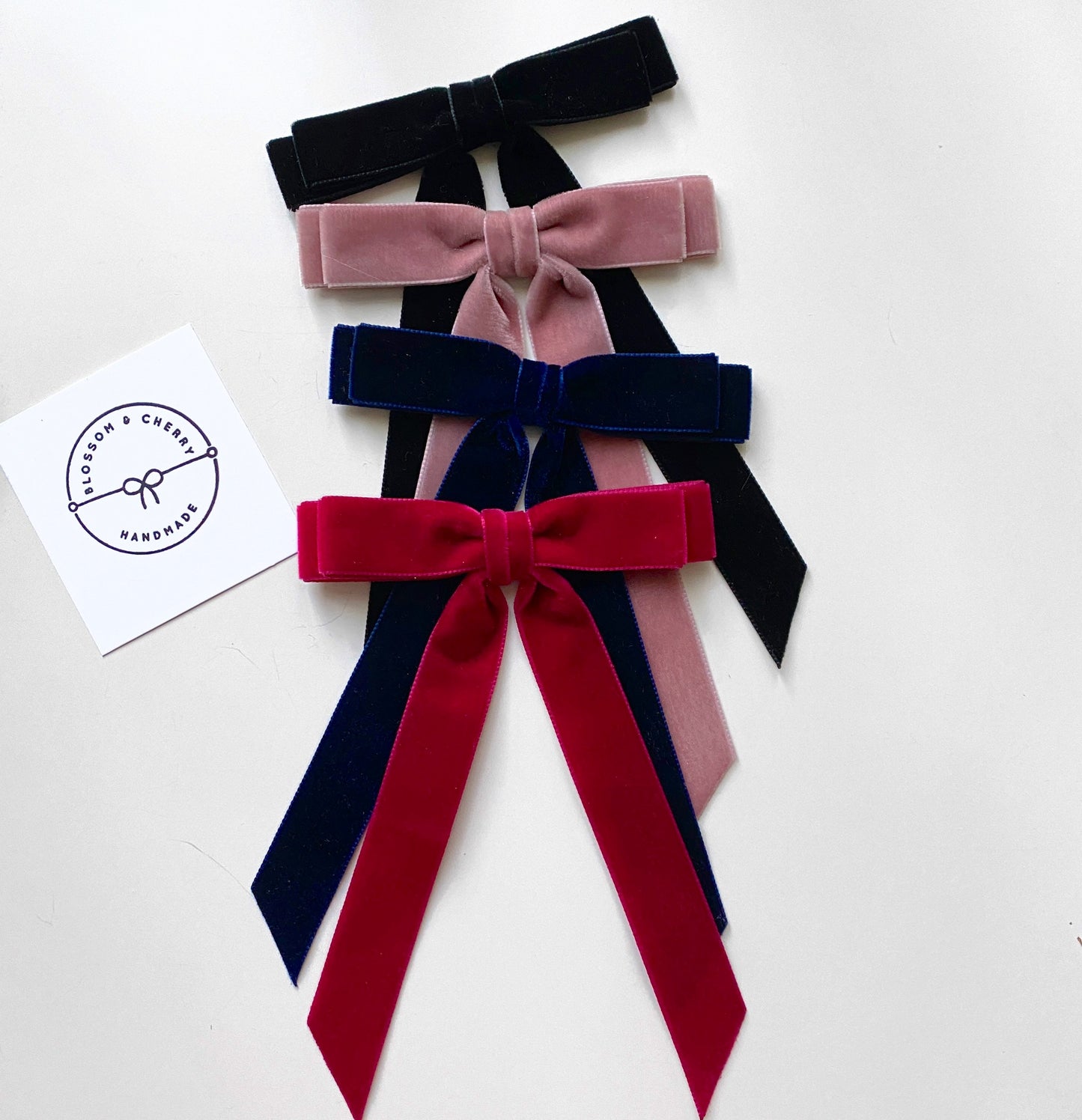 EVAI Midi Double Velvet Long Tail Bow