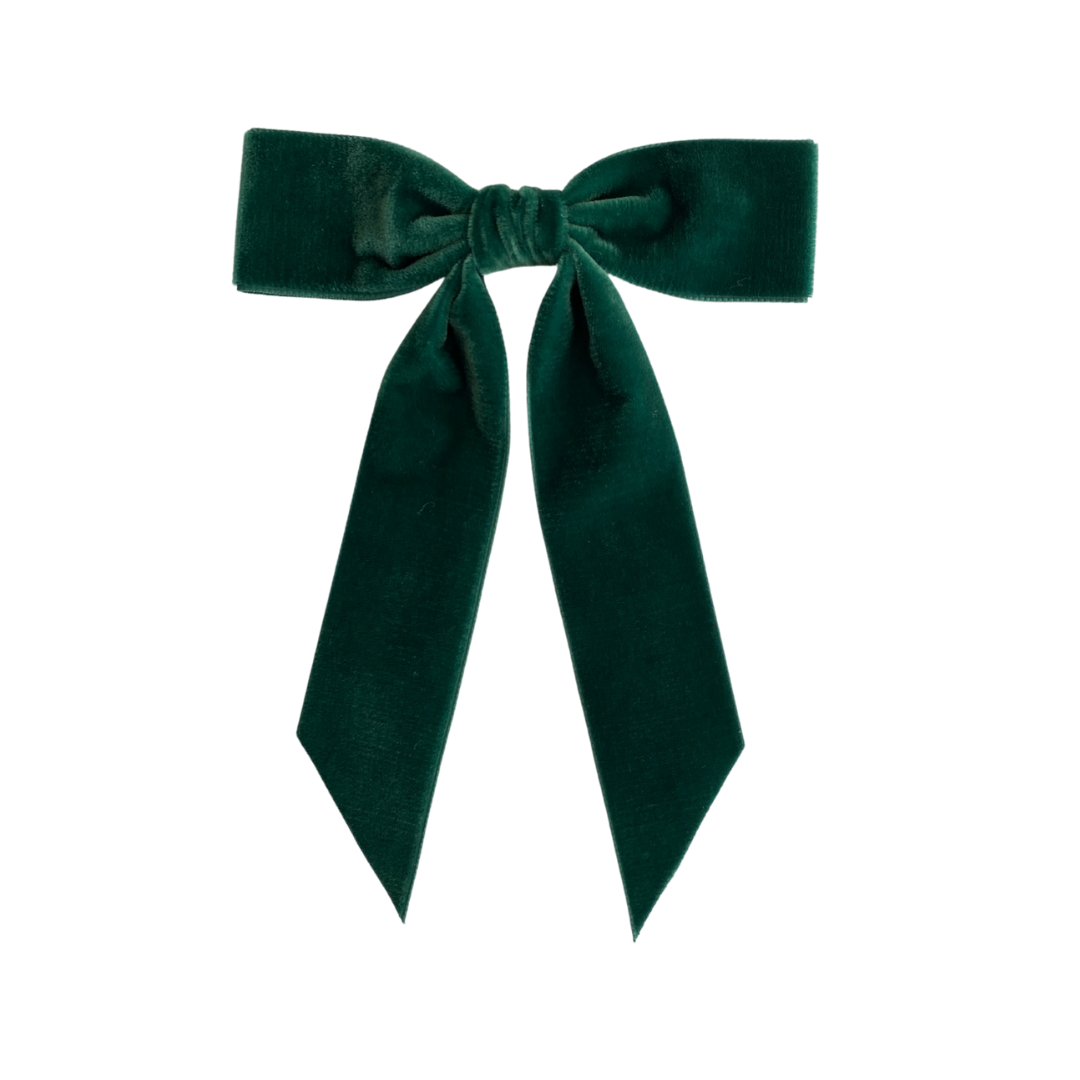 Charleen Velvet Bow - Green