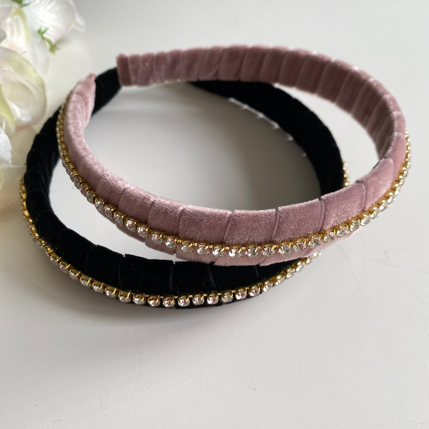 VALINTENA - Velvet Headbands With Crystals
