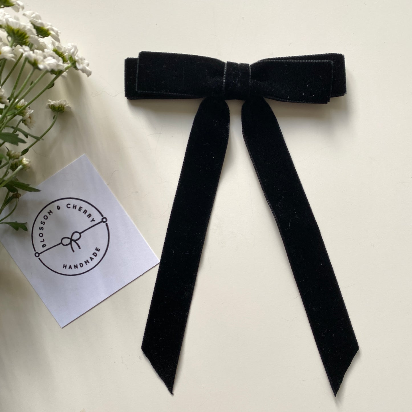 EVAI Midi Double Velvet Long Tail Bow