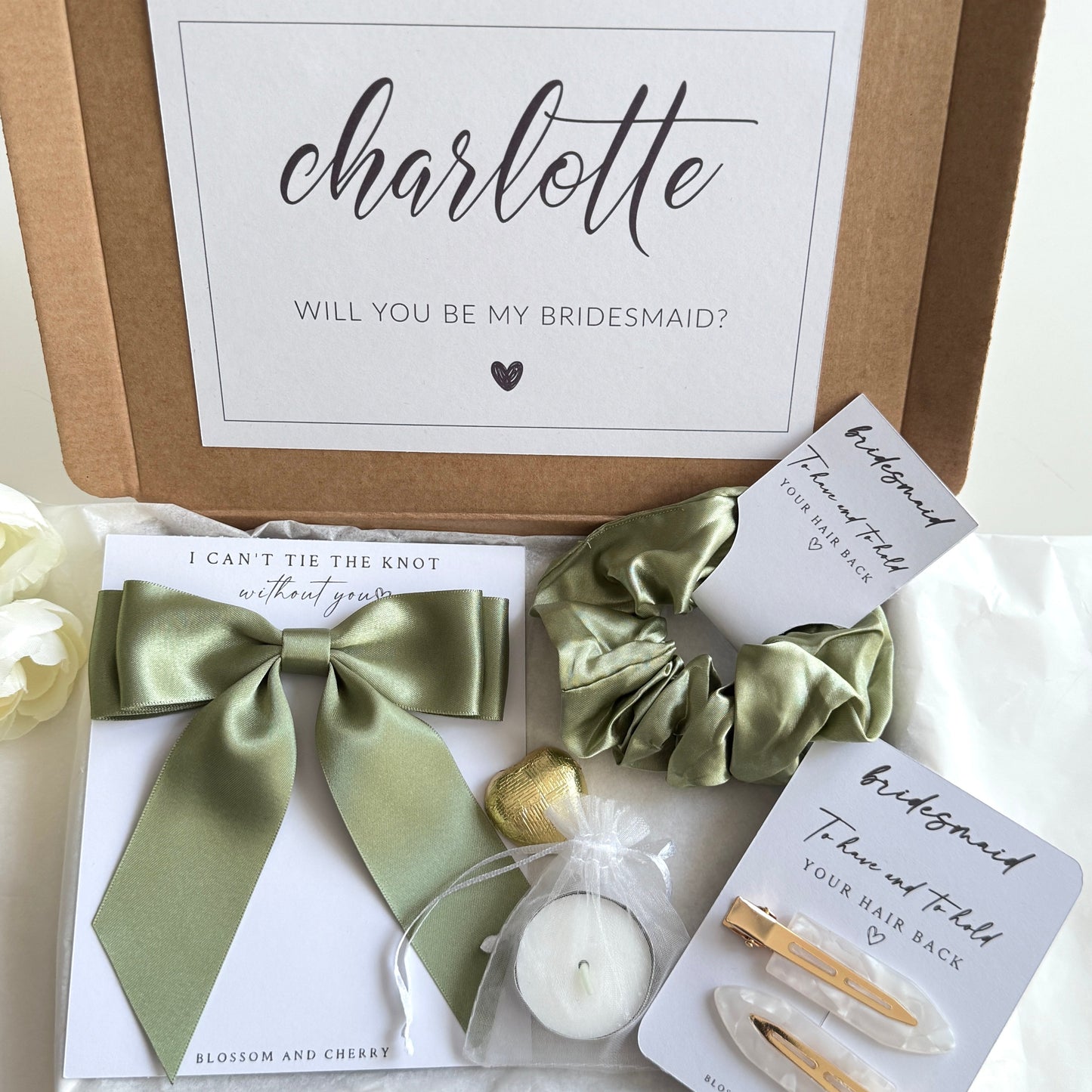 Bridesmaid Proposal Gift Box – Sage Green Edition
