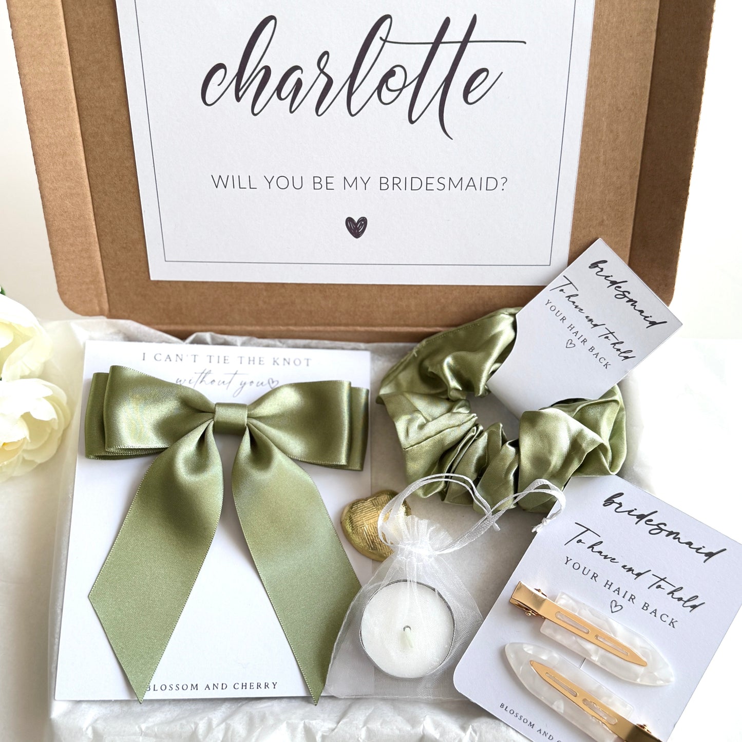 Bridesmaid Proposal Gift Box – Sage Green Edition