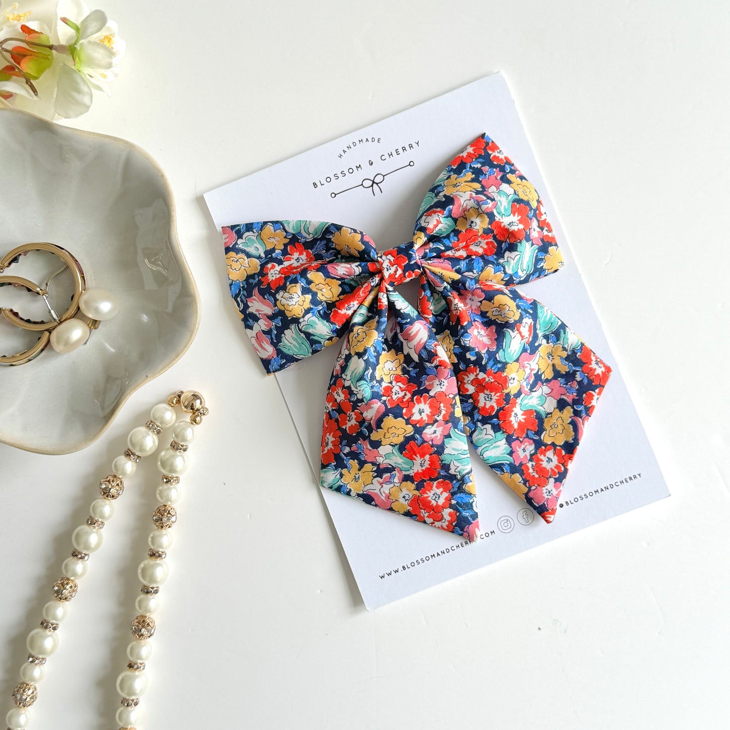 Liberty Floral Sailor Bow