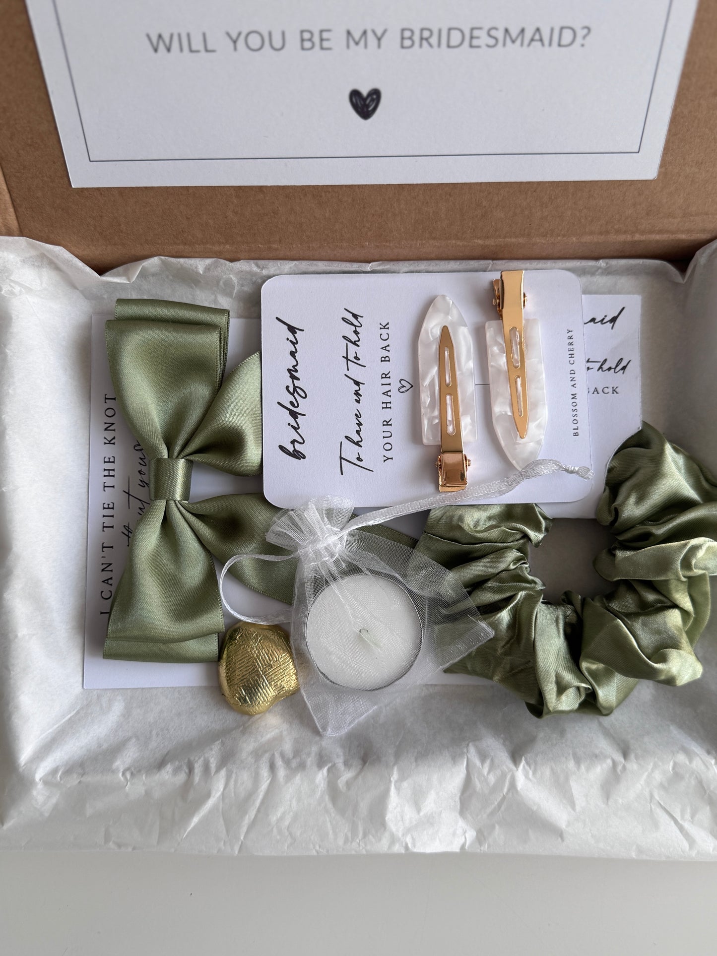 Bridesmaid Proposal Gift Box – Sage Green Edition