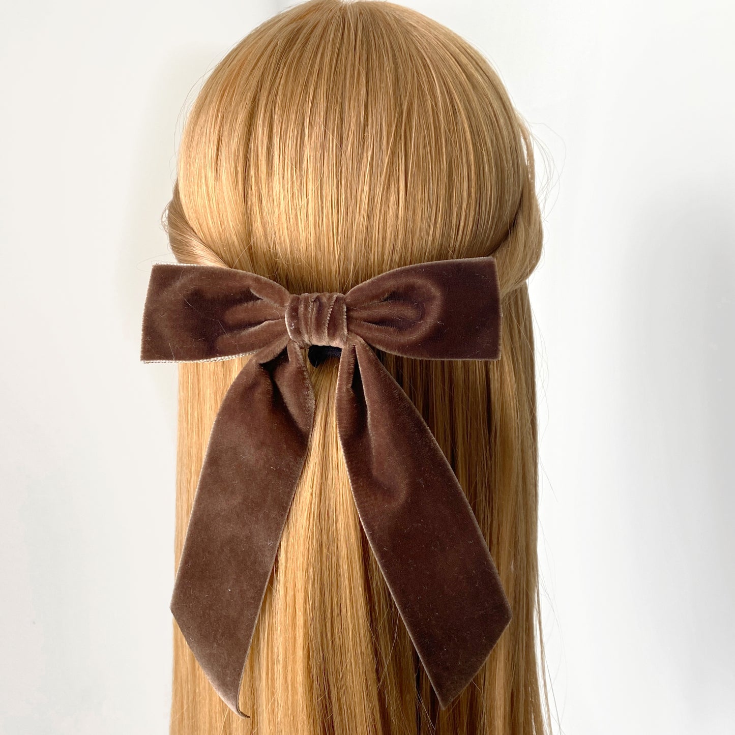 CHARLEEN Velvet Bow - Brown
