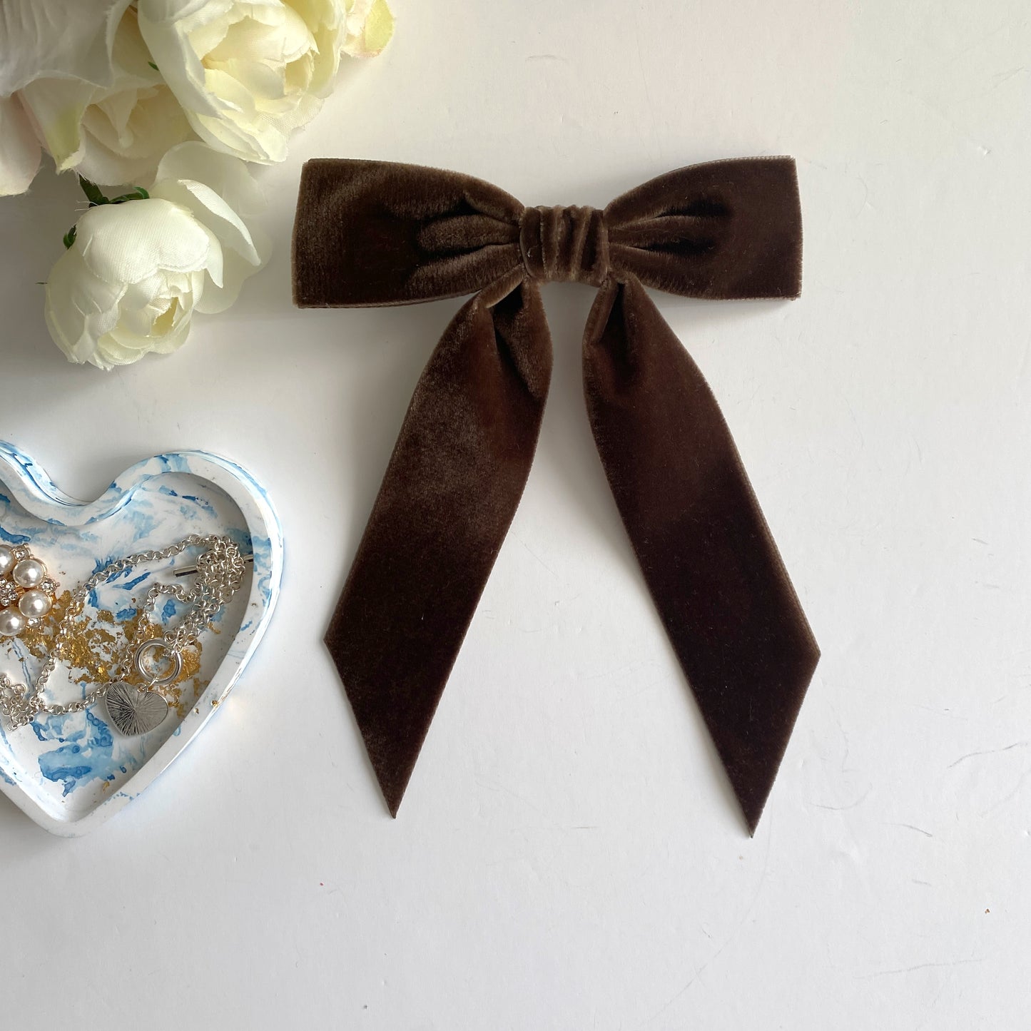 CHARLEEN Velvet Bow - Brown