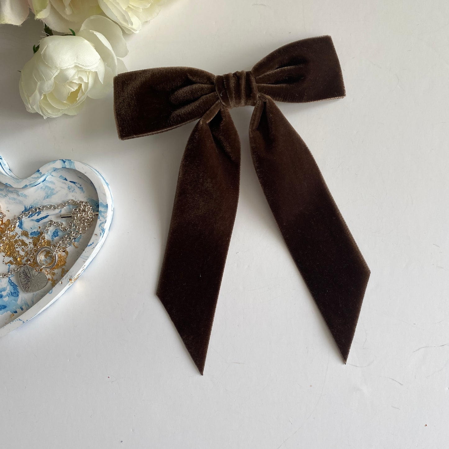 CHARLEEN Velvet Bow - Brown