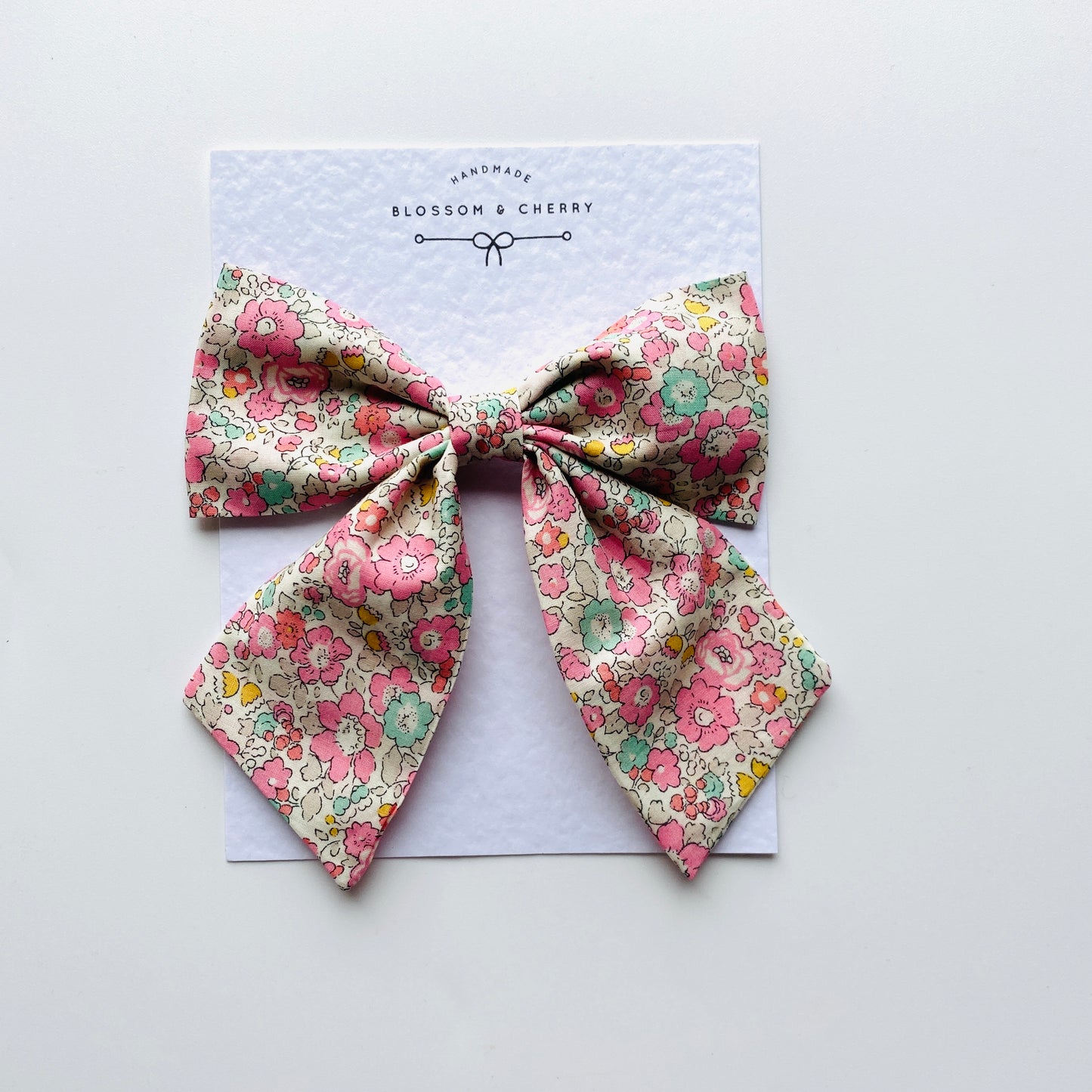 Liberty Sailor Bow Clip - Betsy Ann Bright Pink